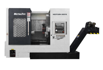 Токарный станок ЧПУ с наклонной станиной и противошпинделем MetalTec NeoTurn 60DYS (Fanuc)