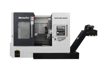 Токарный станок ЧПУ с наклонной станиной и противошпинделем MetalTec NeoTurn 60DYS (Syntec)