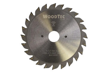 Алмазная подрезная пила WoodTec Ø120 x 2,8-3,6 x 2,0 x 22 Z=12+12 H6
